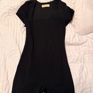 Qinsen Black Bodysuit